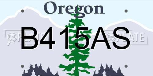 B415AS Oregon License Plate