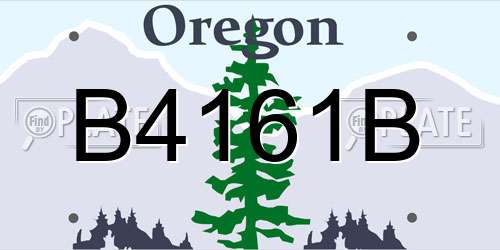 B4161B Oregon License Plate