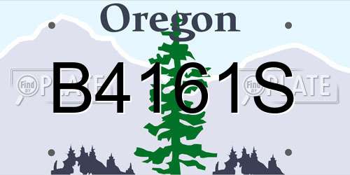 B4161S Oregon License Plate