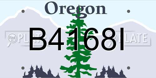 B4168I Oregon License Plate