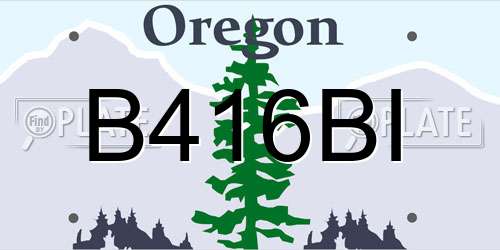 B416BI Oregon License Plate