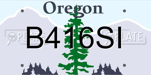 B416SI Oregon License Plate