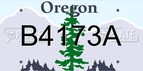 B4173A Oregon License Plate