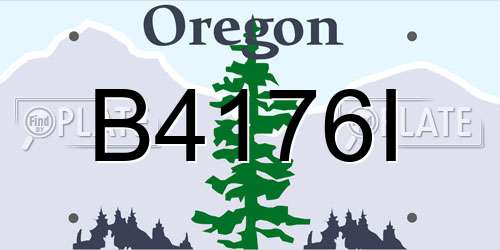 B4176I Oregon License Plate