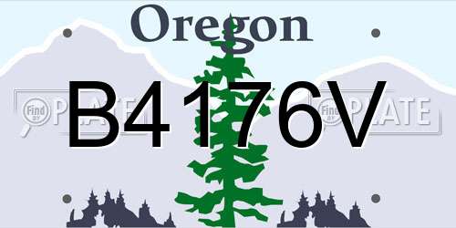 B4176V Oregon License Plate