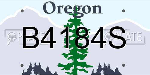 B4184S Oregon License Plate