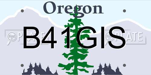 B41GIS Oregon License Plate