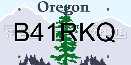 B41RKQ Oregon License Plate