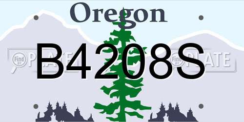 B4208S Oregon License Plate