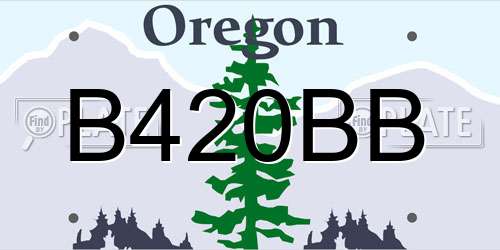 B420BB Oregon License Plate