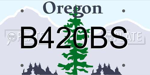 B420BS Oregon License Plate