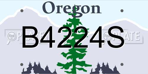 B4224S Oregon License Plate
