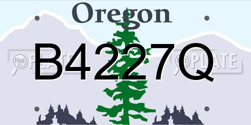 B4227Q Oregon License Plate