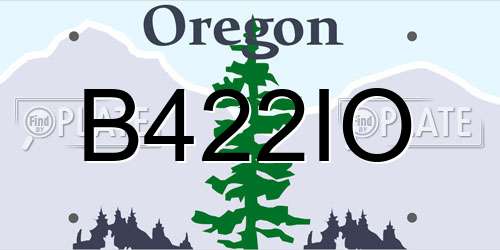 B422IO Oregon License Plate