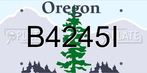 B4245I Oregon License Plate