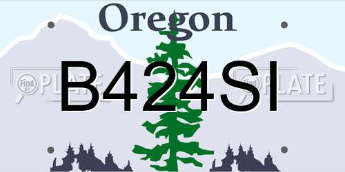 B424SI Oregon License Plate