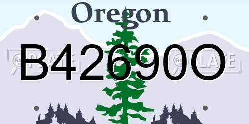 B42690O Oregon License Plate