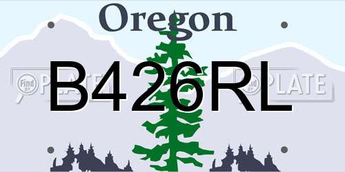 B426RL Oregon License Plate