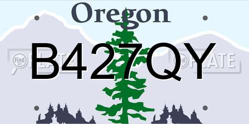 B427QY Oregon License Plate