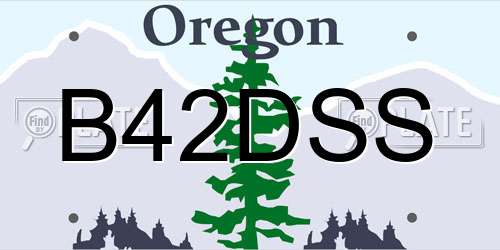 B42DSS Oregon License Plate