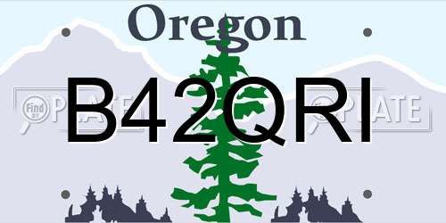 B42QRI Oregon License Plate
