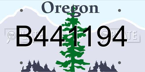 B441194 Oregon License Plate