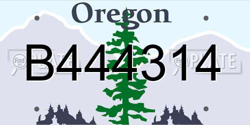 B444314 Oregon License Plate