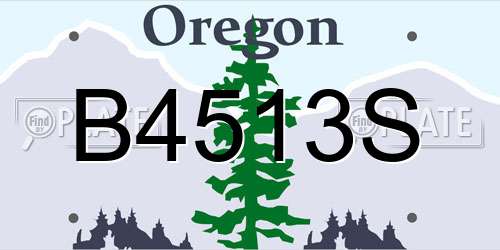 B4513S Oregon License Plate