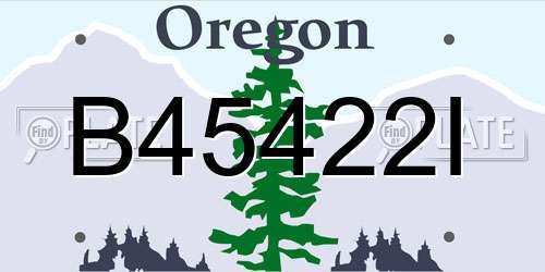 B45422I Oregon License Plate