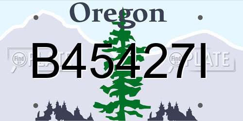 B45427I Oregon License Plate