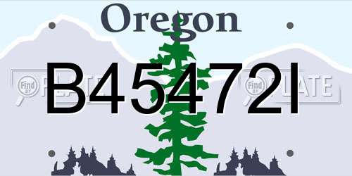 B45472I Oregon License Plate