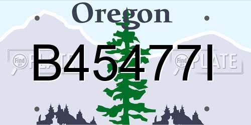 B45477I Oregon License Plate