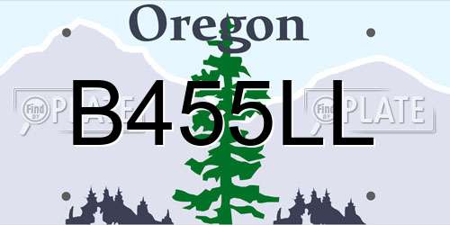 B455LL Oregon License Plate