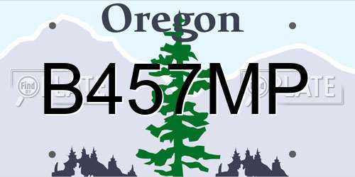 B457MP Oregon License Plate