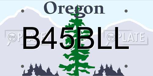 B45BLL Oregon License Plate