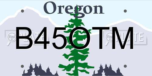 B45OTM Oregon License Plate