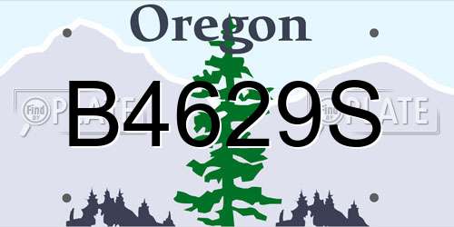 B4629S Oregon License Plate