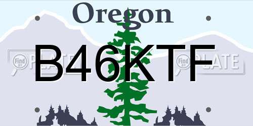 B46KTF Oregon License Plate