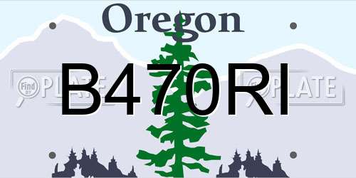 B470RI Oregon License Plate