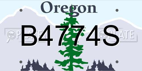 B4774S Oregon License Plate