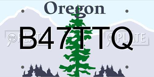 B47TTQ Oregon License Plate