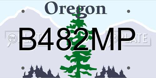 B482MP Oregon License Plate