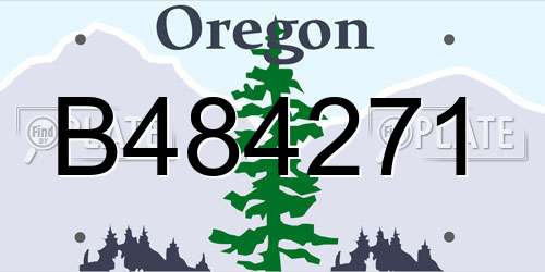 B484271 Oregon License Plate