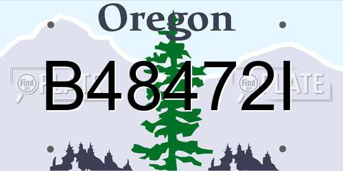 B48472I Oregon License Plate