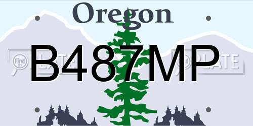 B487MP Oregon License Plate