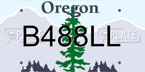 B488LL Oregon License Plate