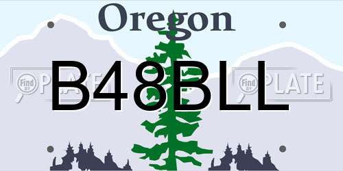 B48BLL Oregon License Plate