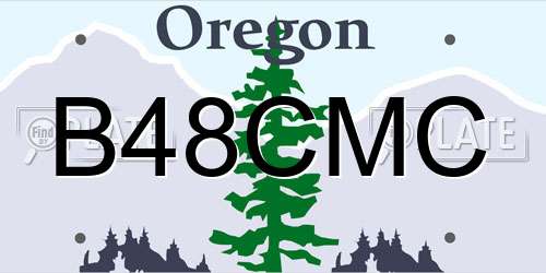 B48CMC Oregon License Plate