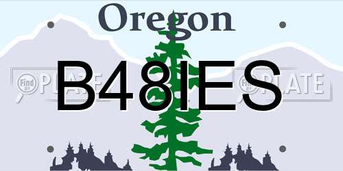 B48IES Oregon License Plate