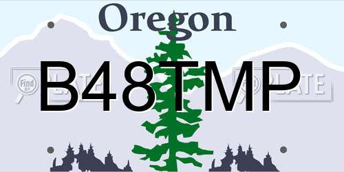 B48TMP Oregon License Plate